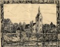 Bild der Kirche auf einer Konfimationsurkunde von 1929